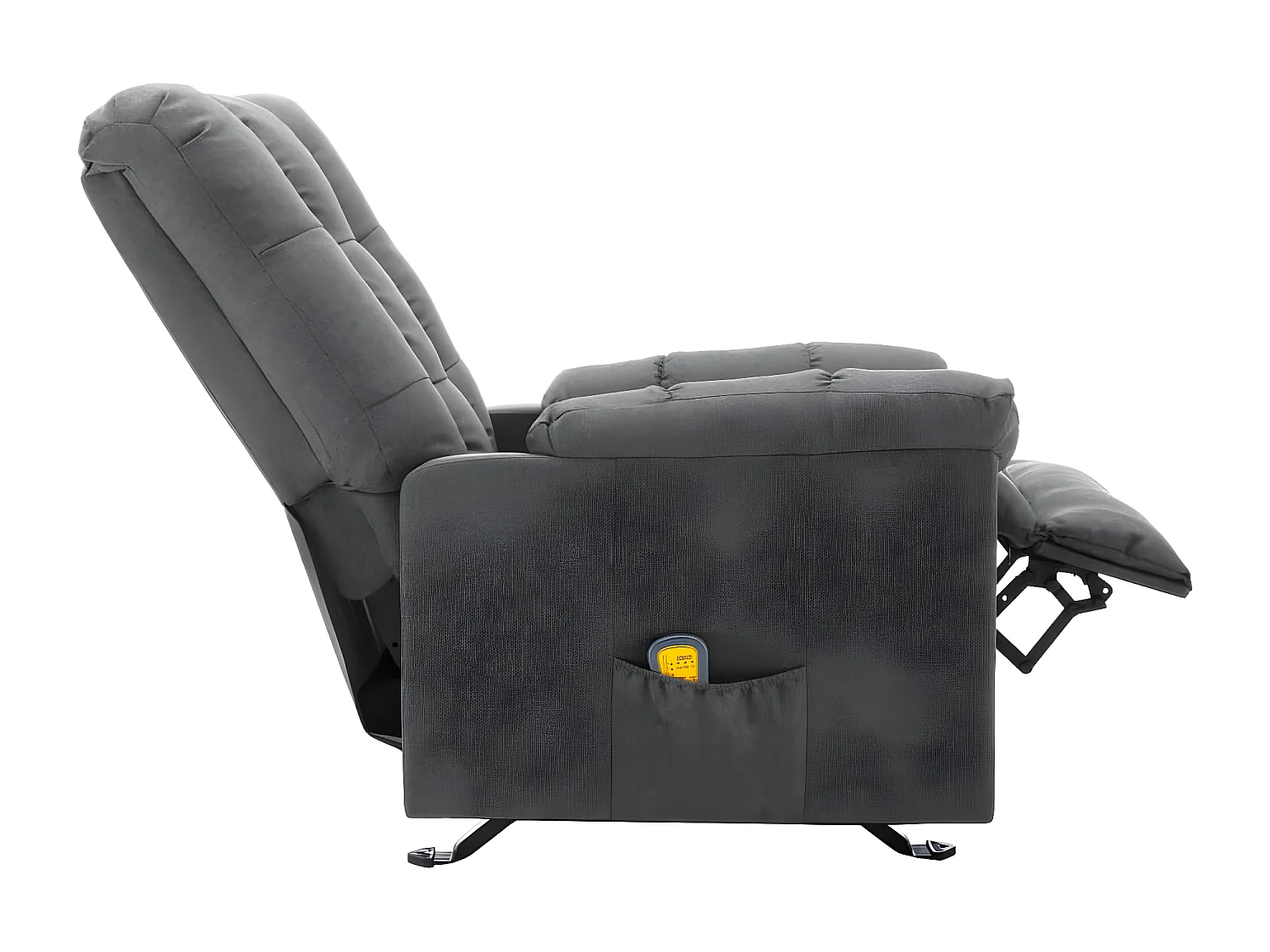 Massagesessel Hellgrau Stoff