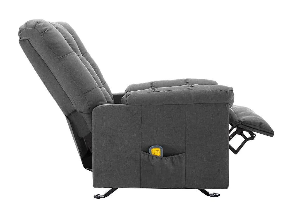Fauteuil de massage inclinable Gris clair Tissu