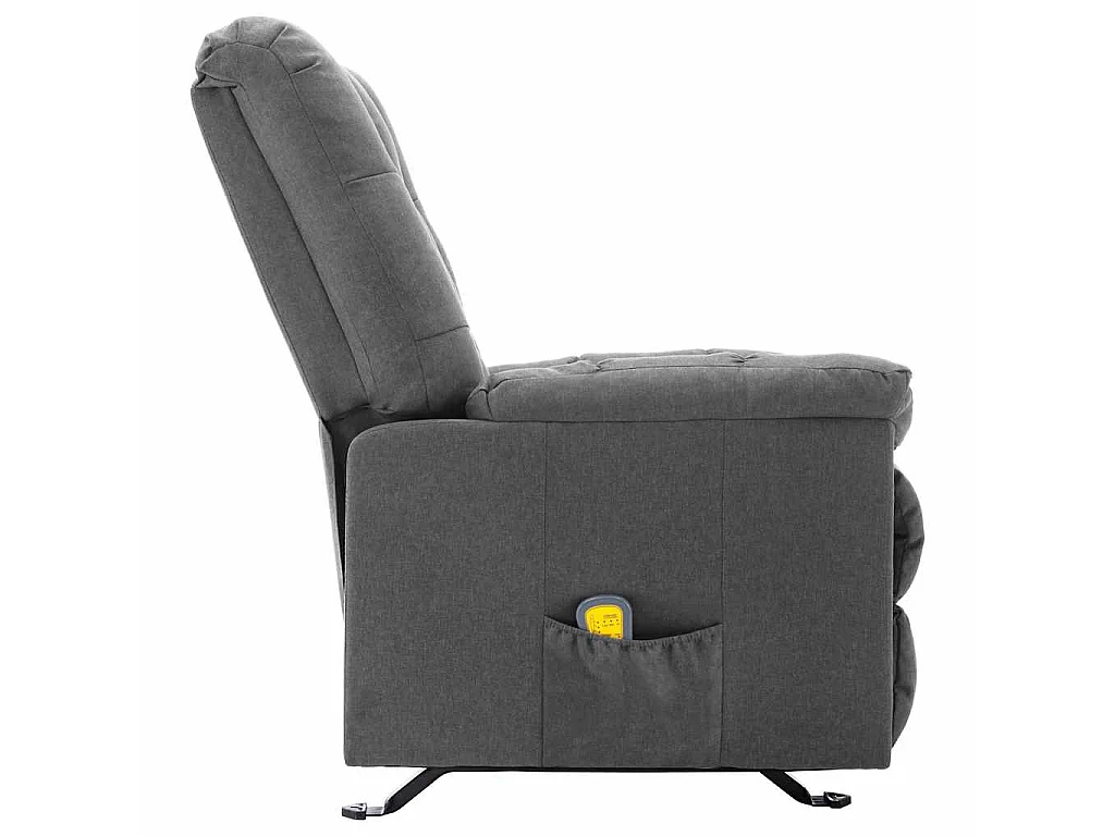 Fauteuil de massage inclinable Gris clair Tissu