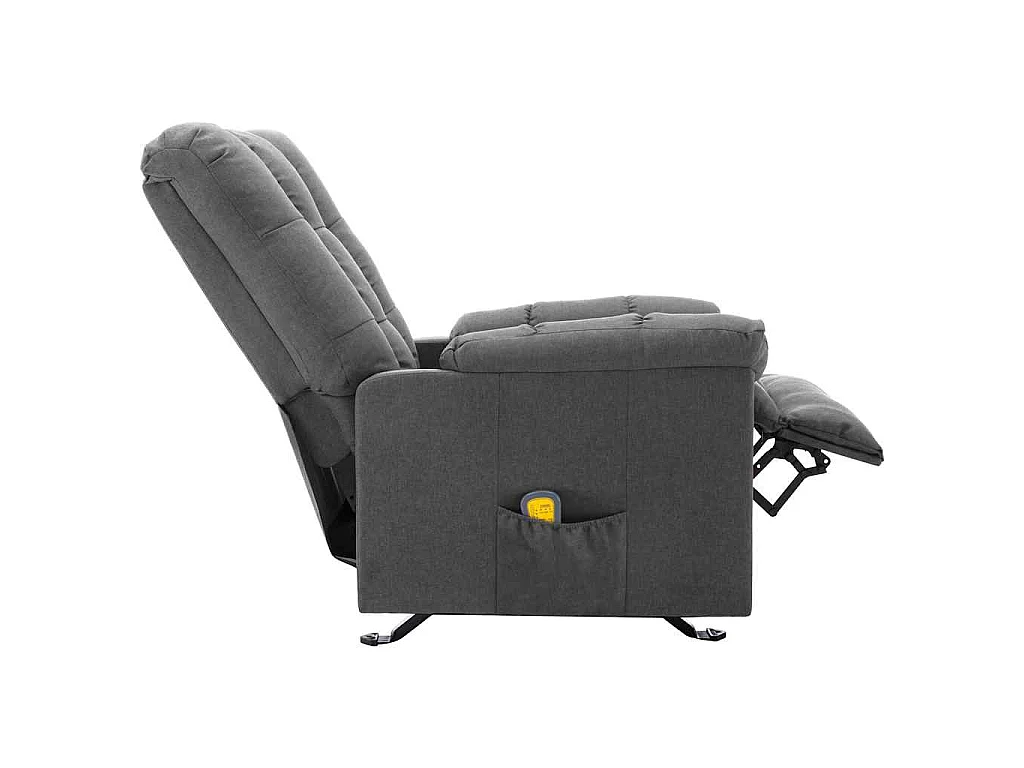 Fauteuil de massage inclinable Gris clair Tissu