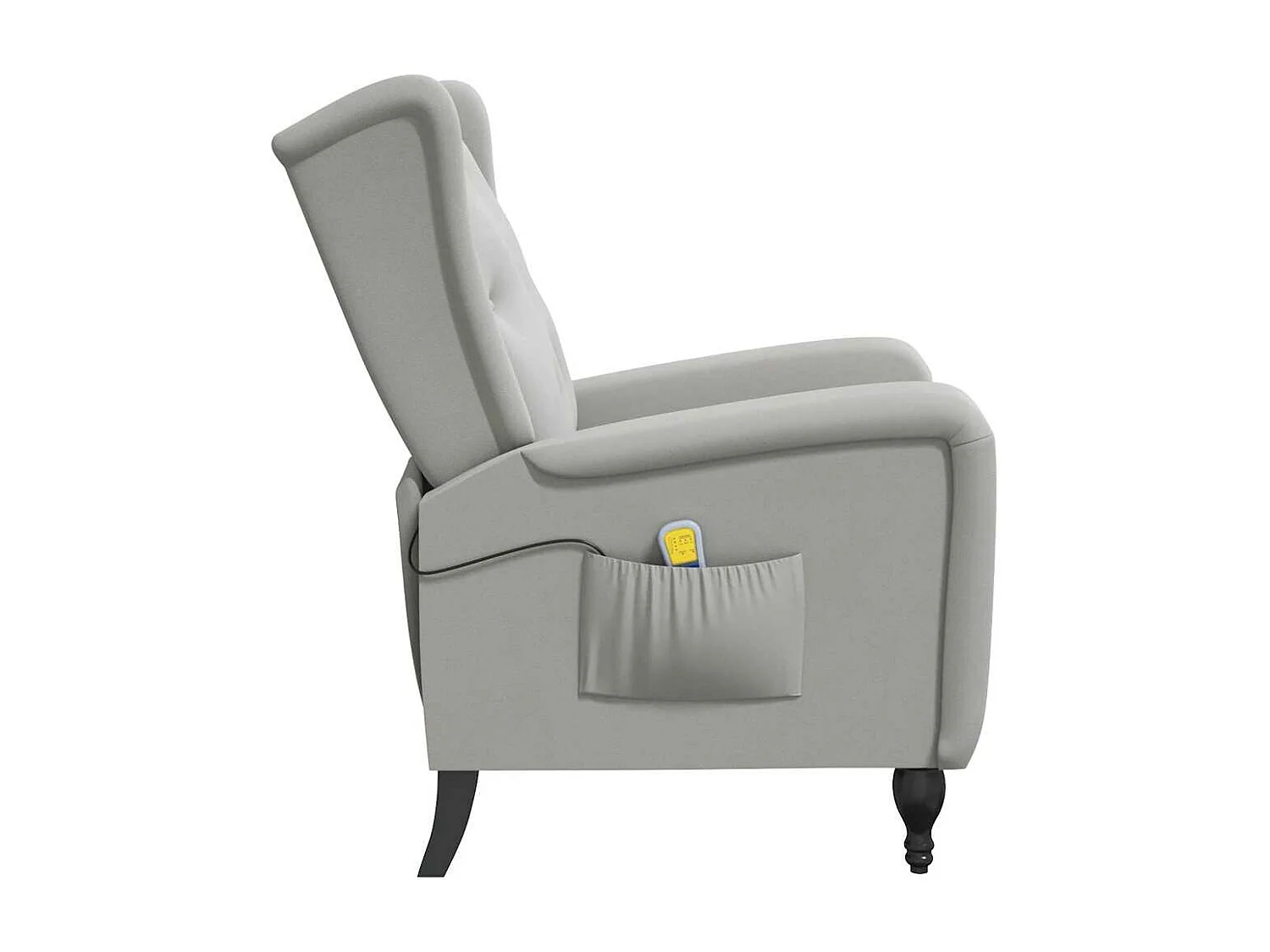 Massagesessel Hellgrau Samt