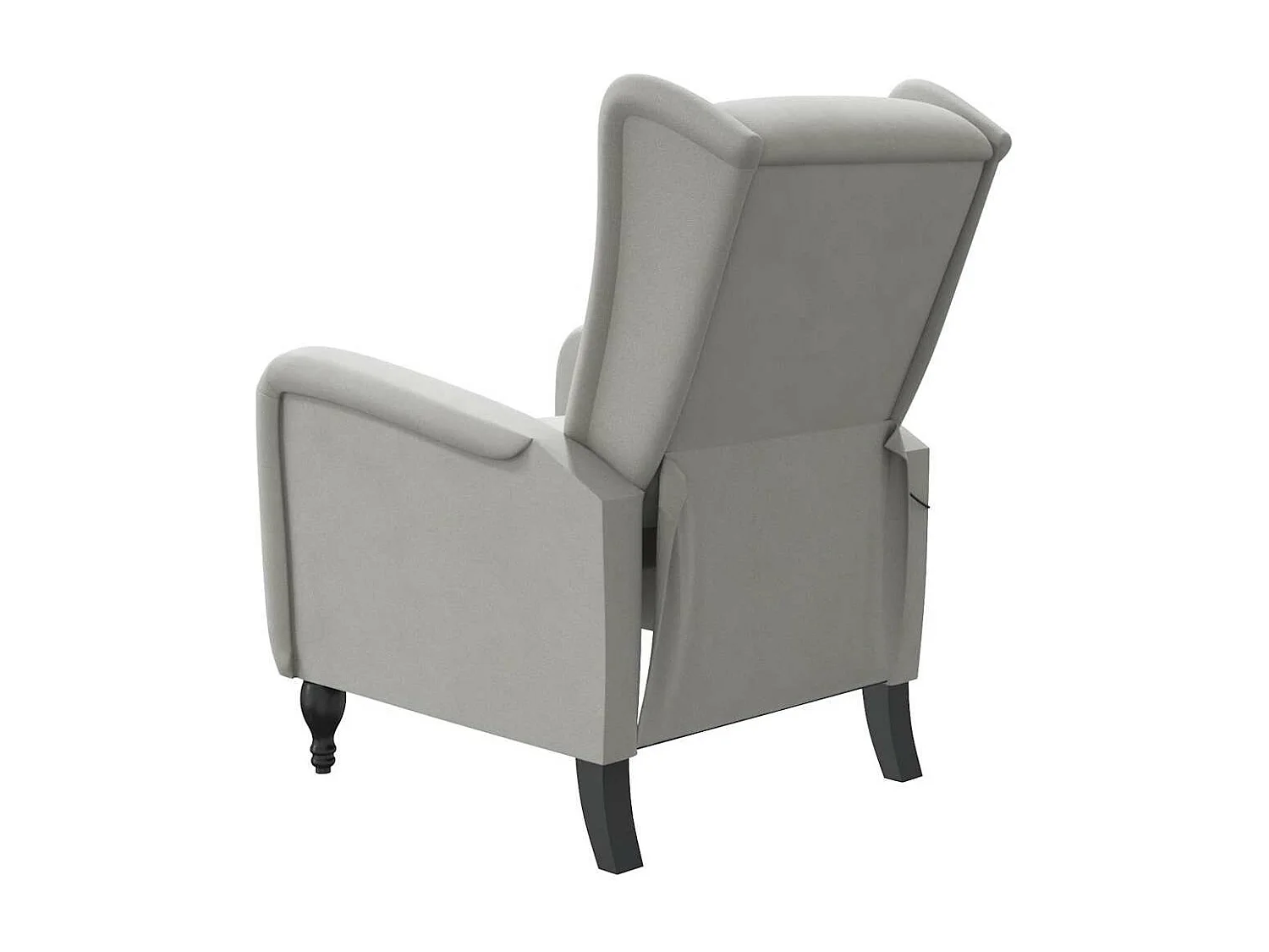 Massagesessel Hellgrau Samt