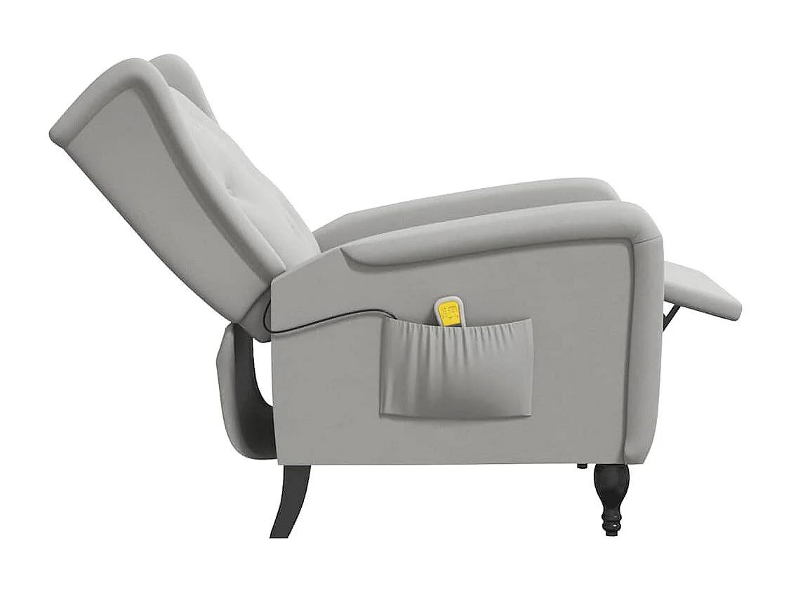 Massagesessel Hellgrau Samt