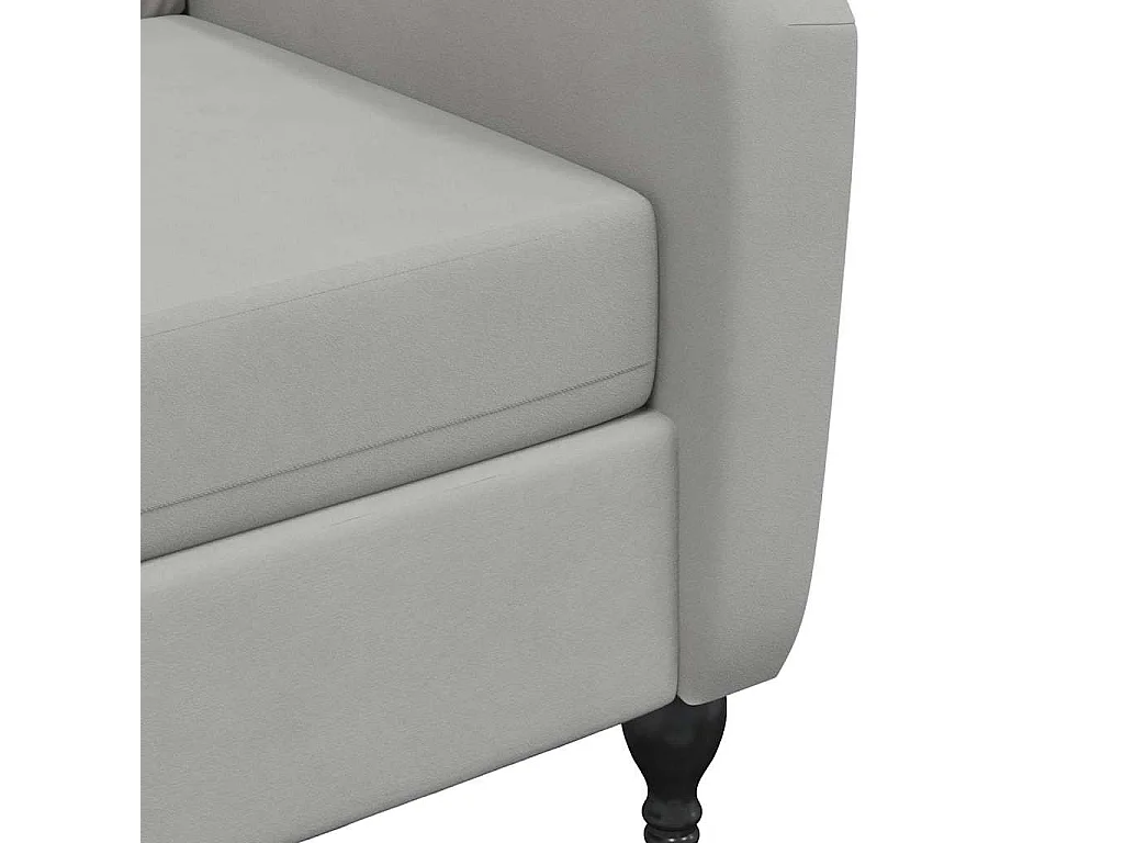 Massagesessel Hellgrau Samt