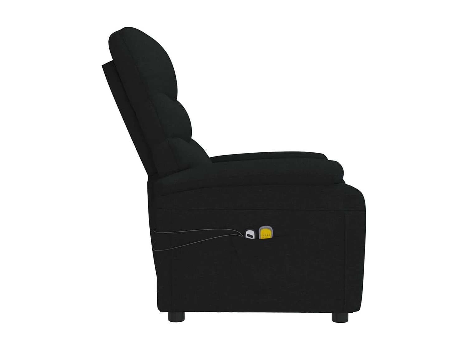 Fauteuil électrique de massage Noir Tissu