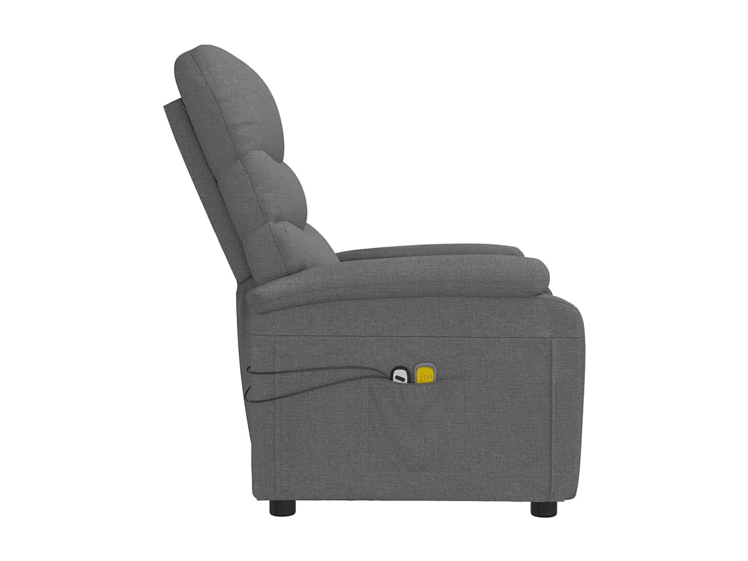 Fauteuil électrique de massage Gris foncé Tissu