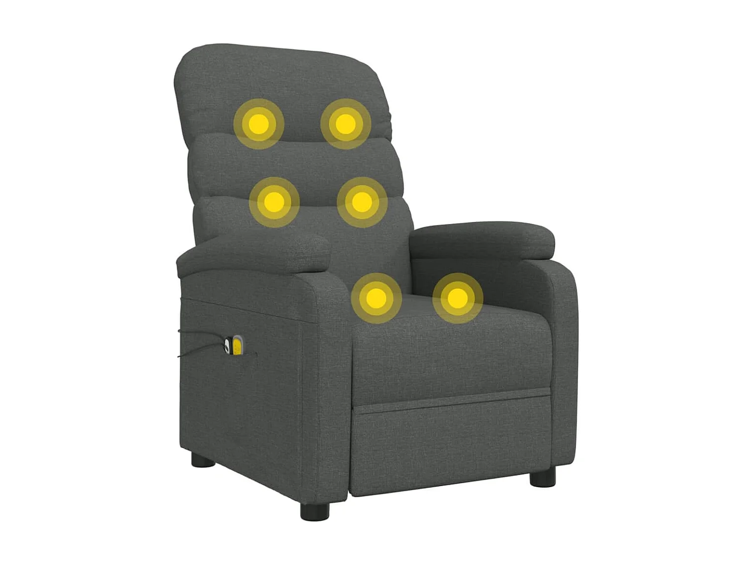 Fauteuil électrique de massage Gris foncé Tissu