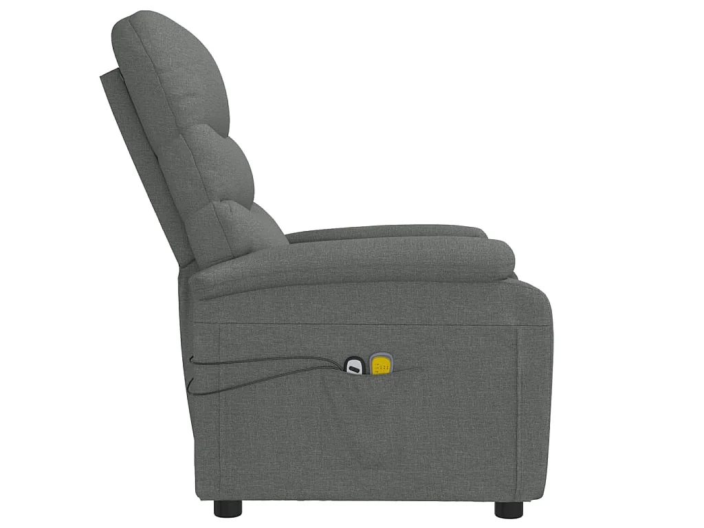 Fauteuil électrique de massage Gris foncé Tissu