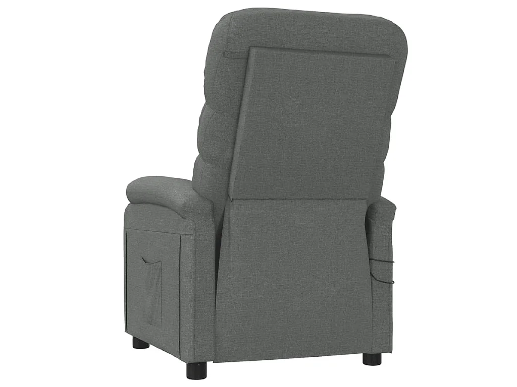 Fauteuil électrique de massage Gris foncé Tissu