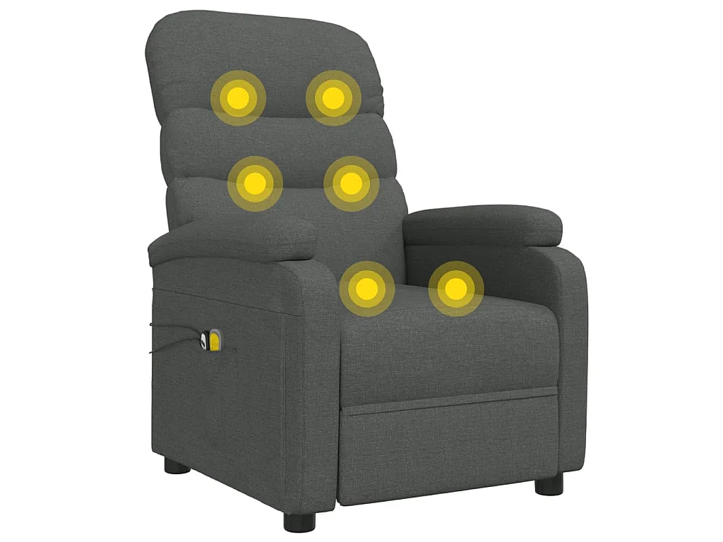Fauteuil électrique de massage Gris foncé Tissu