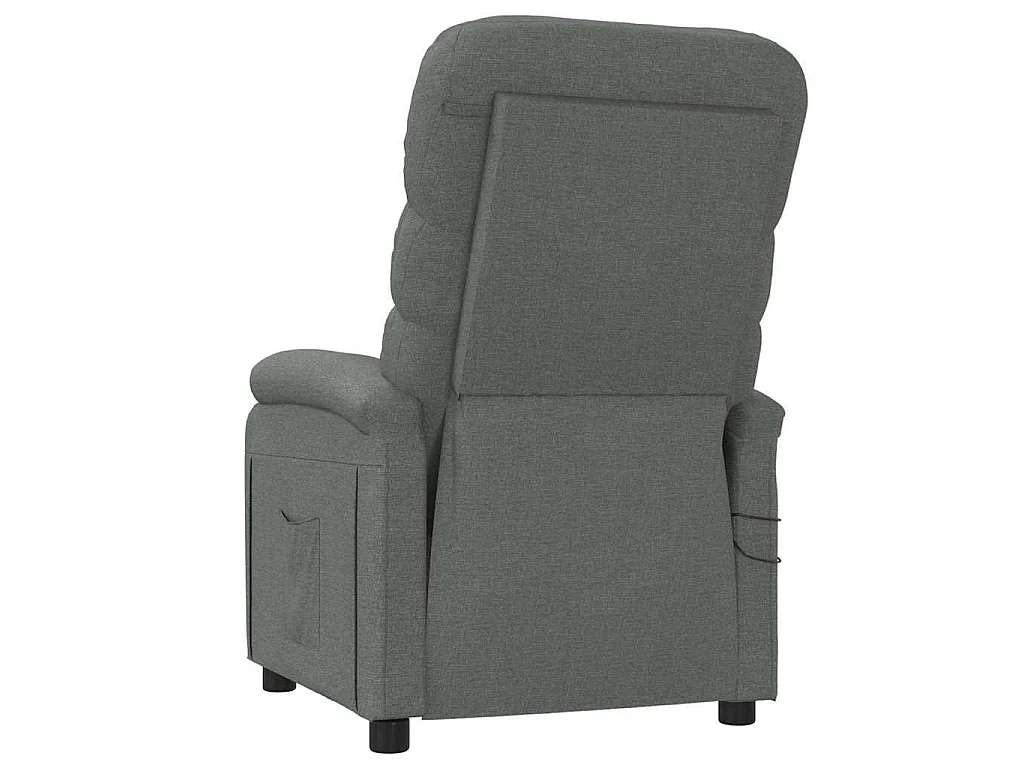 Fauteuil électrique de massage Gris foncé Tissu