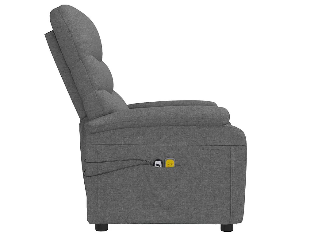 Fauteuil électrique de massage Gris foncé Tissu