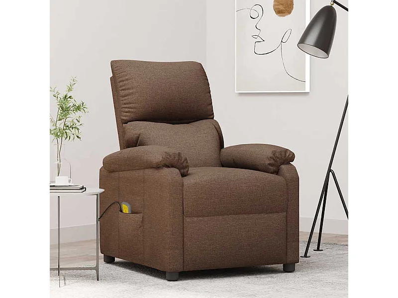 Fauteuil de massage Marron Tissu