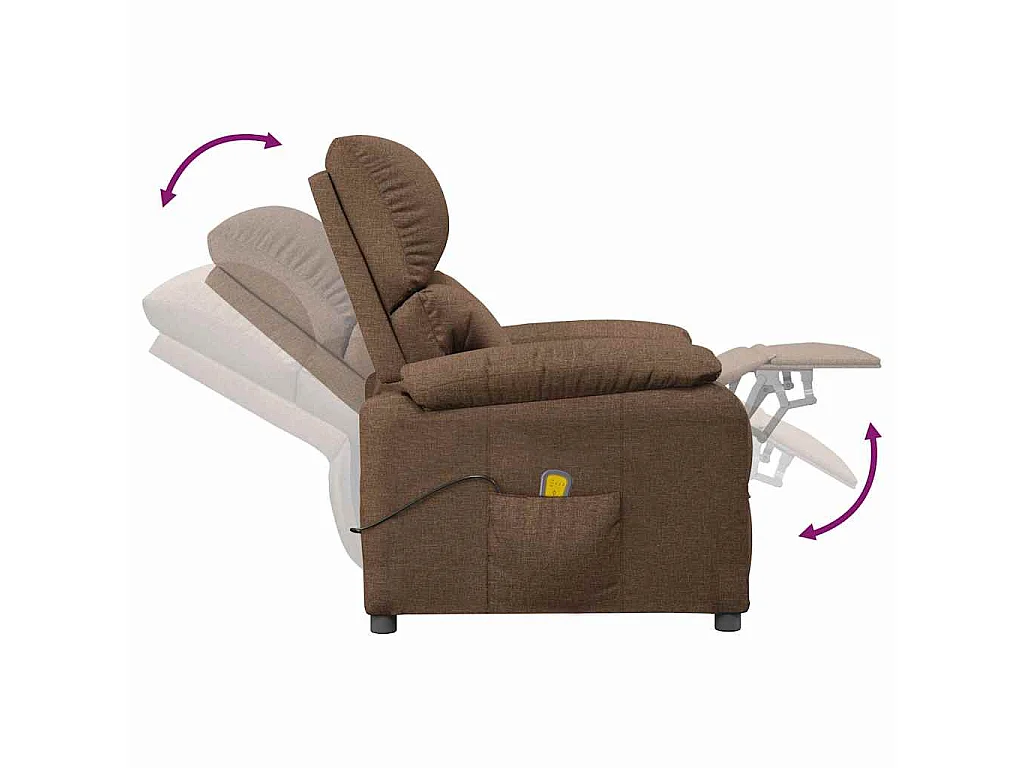 Fauteuil de massage Marron Tissu