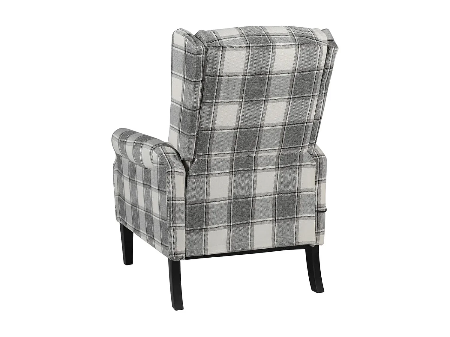 Fauteuil de massage inclinable gris blanc tissu