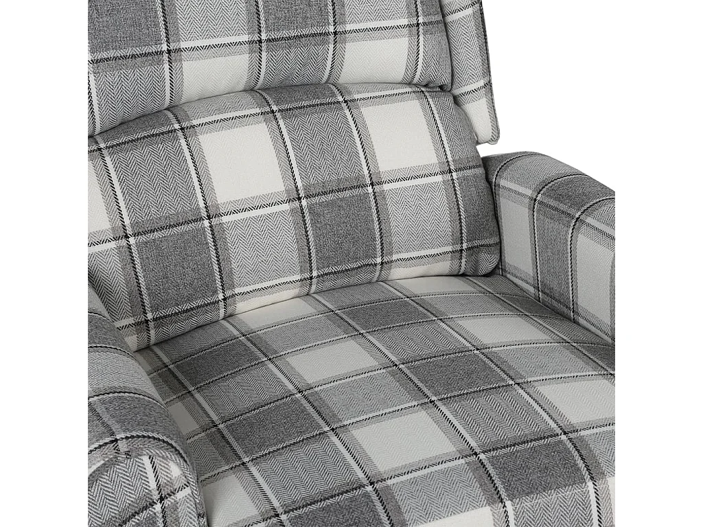 Fauteuil de massage inclinable gris blanc tissu
