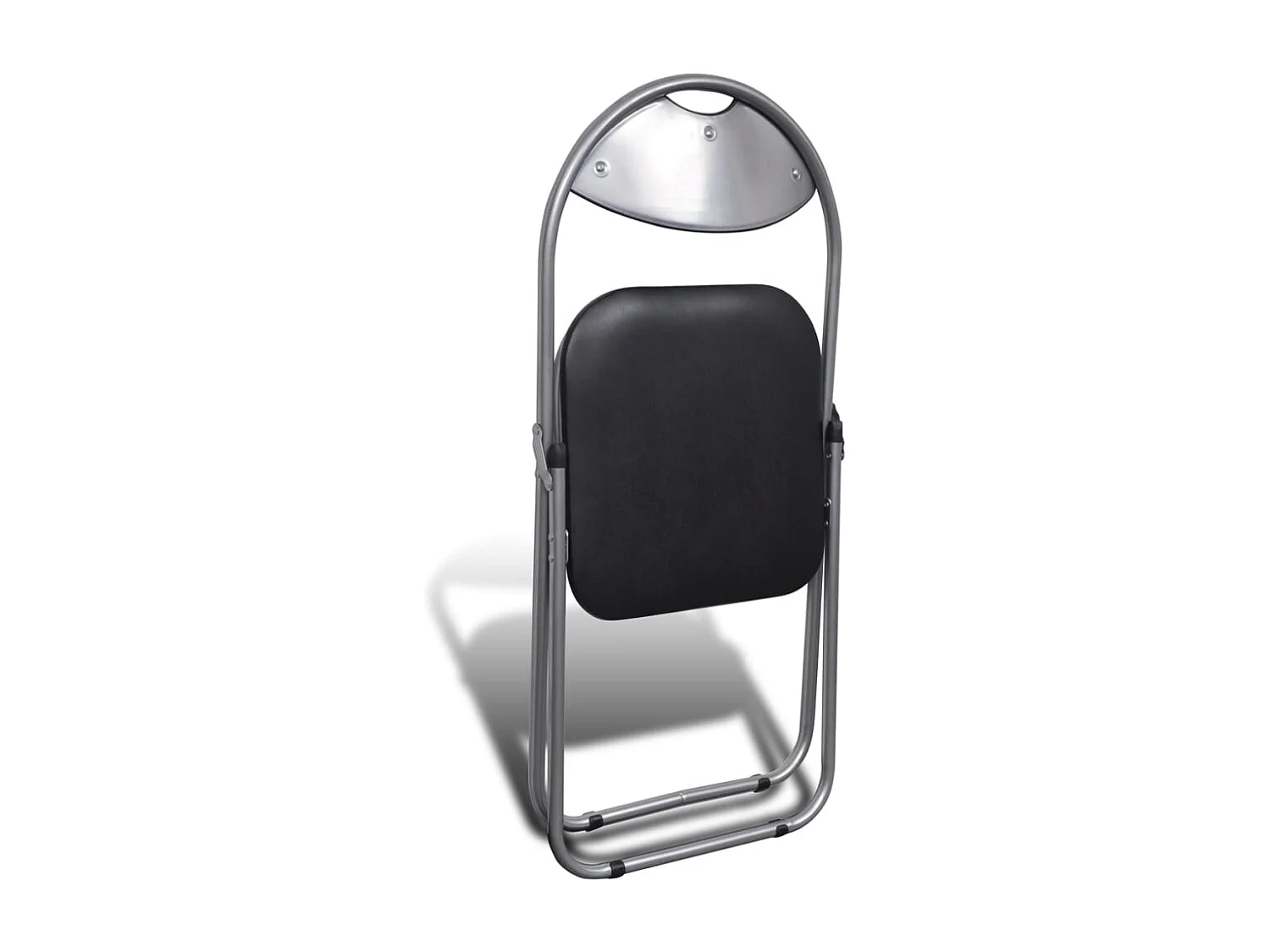 Chaises à manger pliables lot de 6 noir similicuir et acier