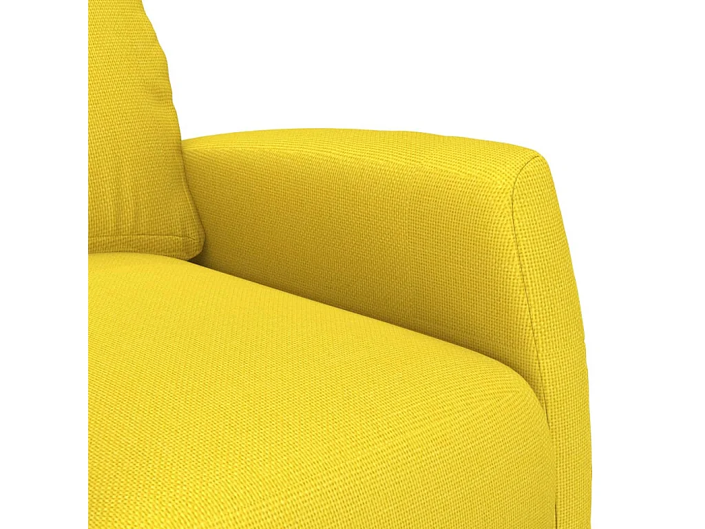 Sillón reclinable de tela amarillo claro
