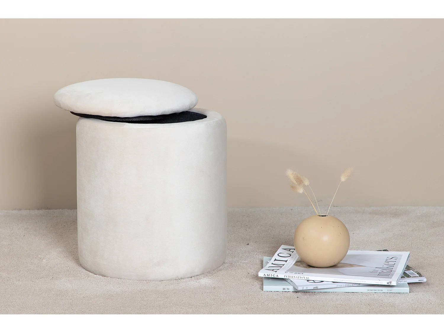 Hocker LIMPEN P 1NOS 32x32x40 Weiß