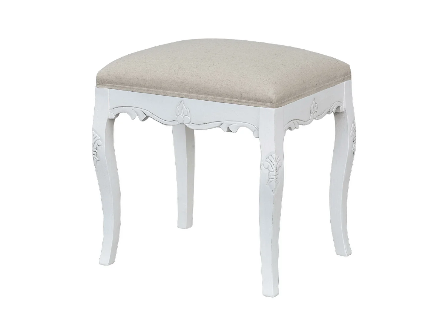 Poef RIMINI WHITE P 1NOS 45x35x49 Wit