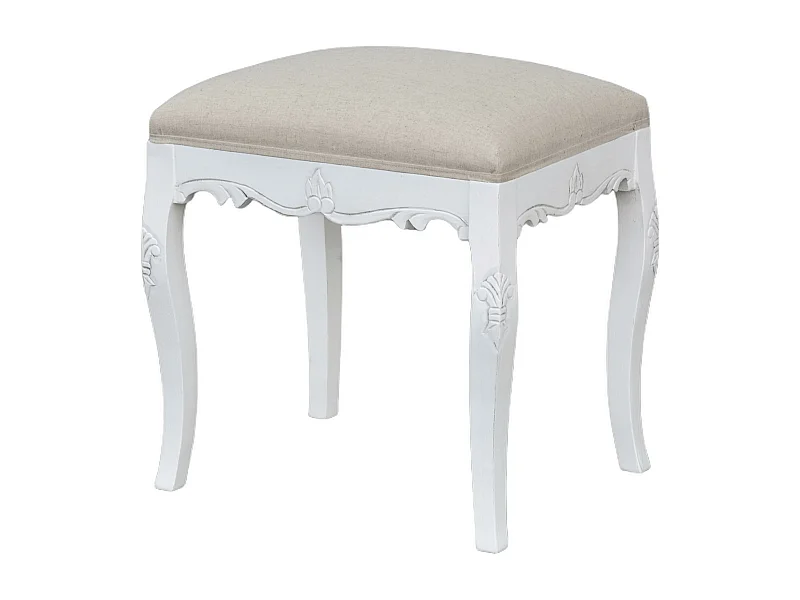 Pouf RIMINI WHITE P 1NOS 45x35x49 Blanc