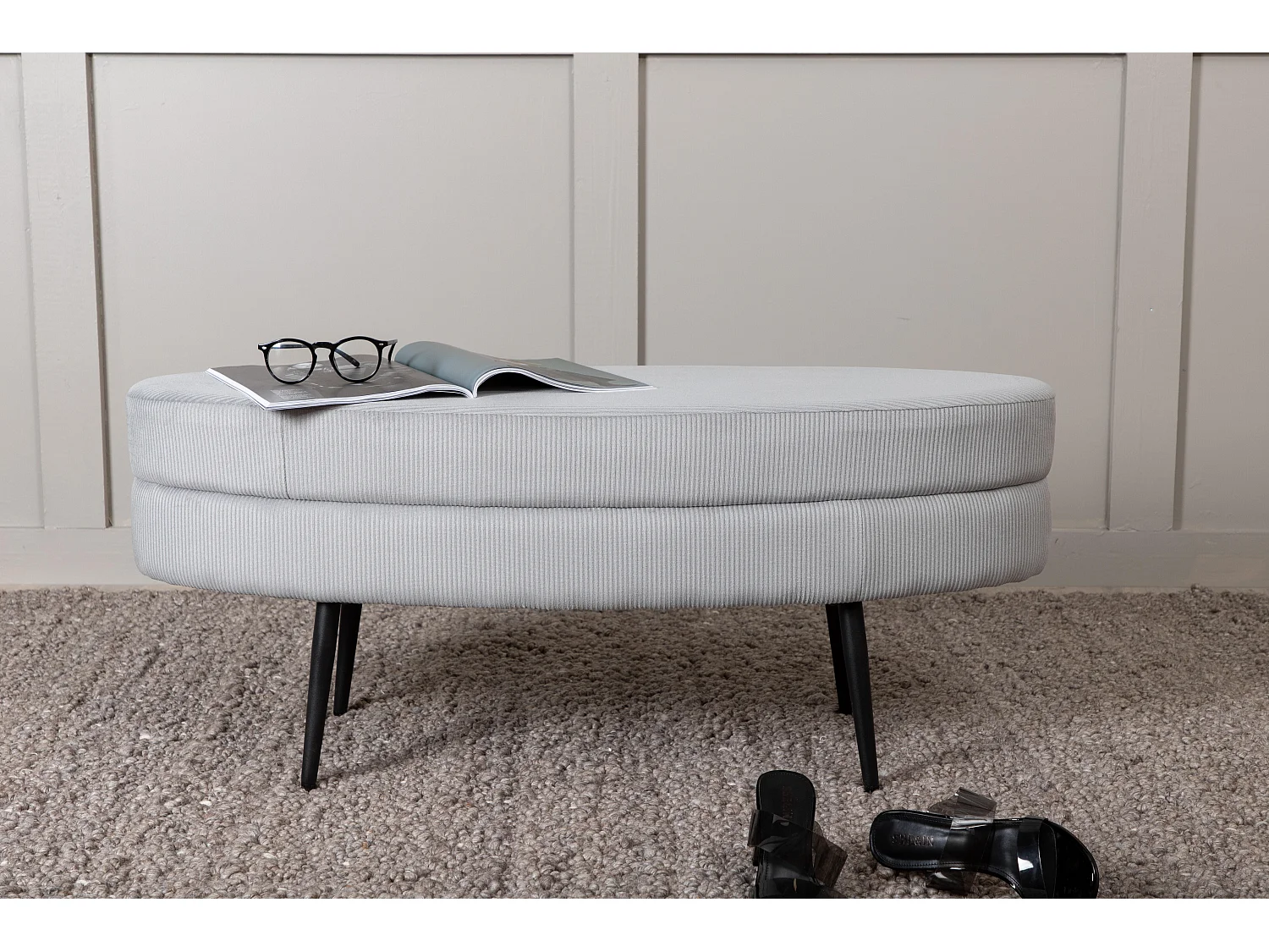 Puff OTTO P 1NOS 100x40x41 Cinzento