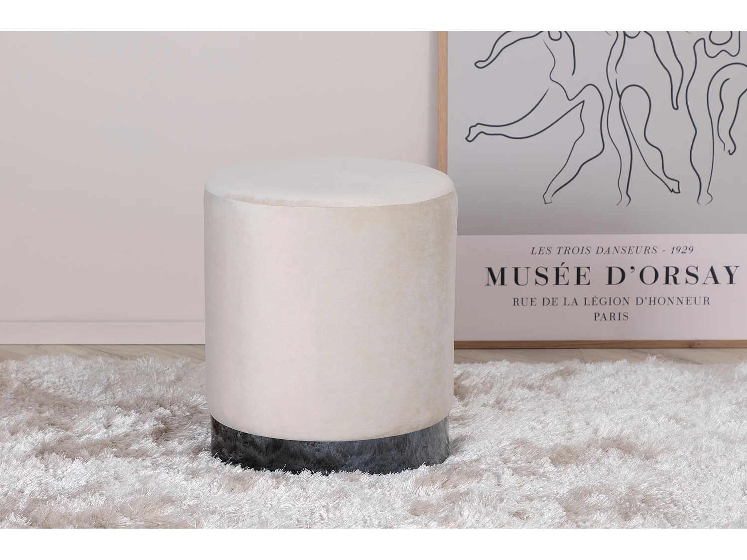 Poef BENJI P 1NOS 35x35x43 Beige