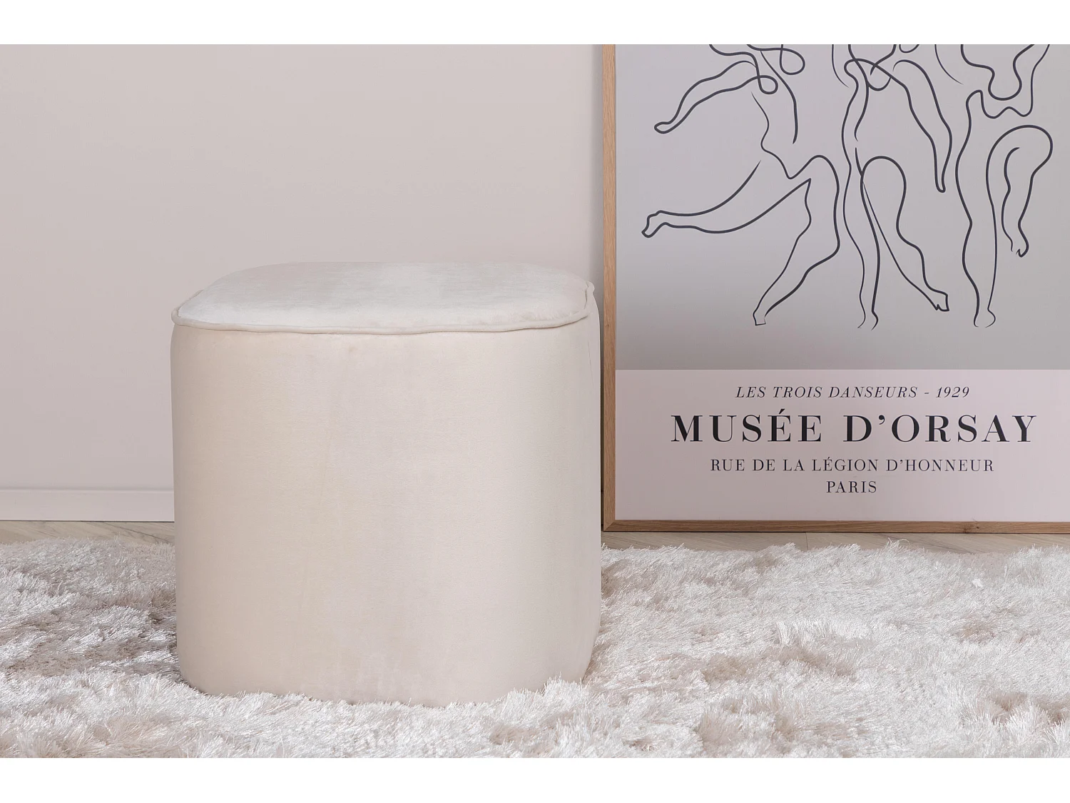 Pouf PIFF P 1NOS 44x44x41 Blanc