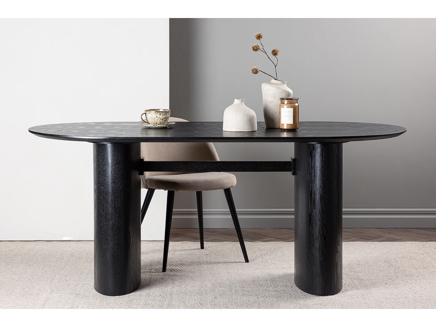 Eetkamertafel ISOLDE DT90 90x180x75 Zwart