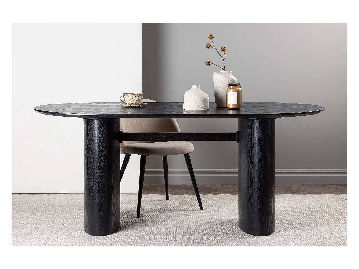 Eetkamertafel ISOLDE DT90 90x180x75 Zwart