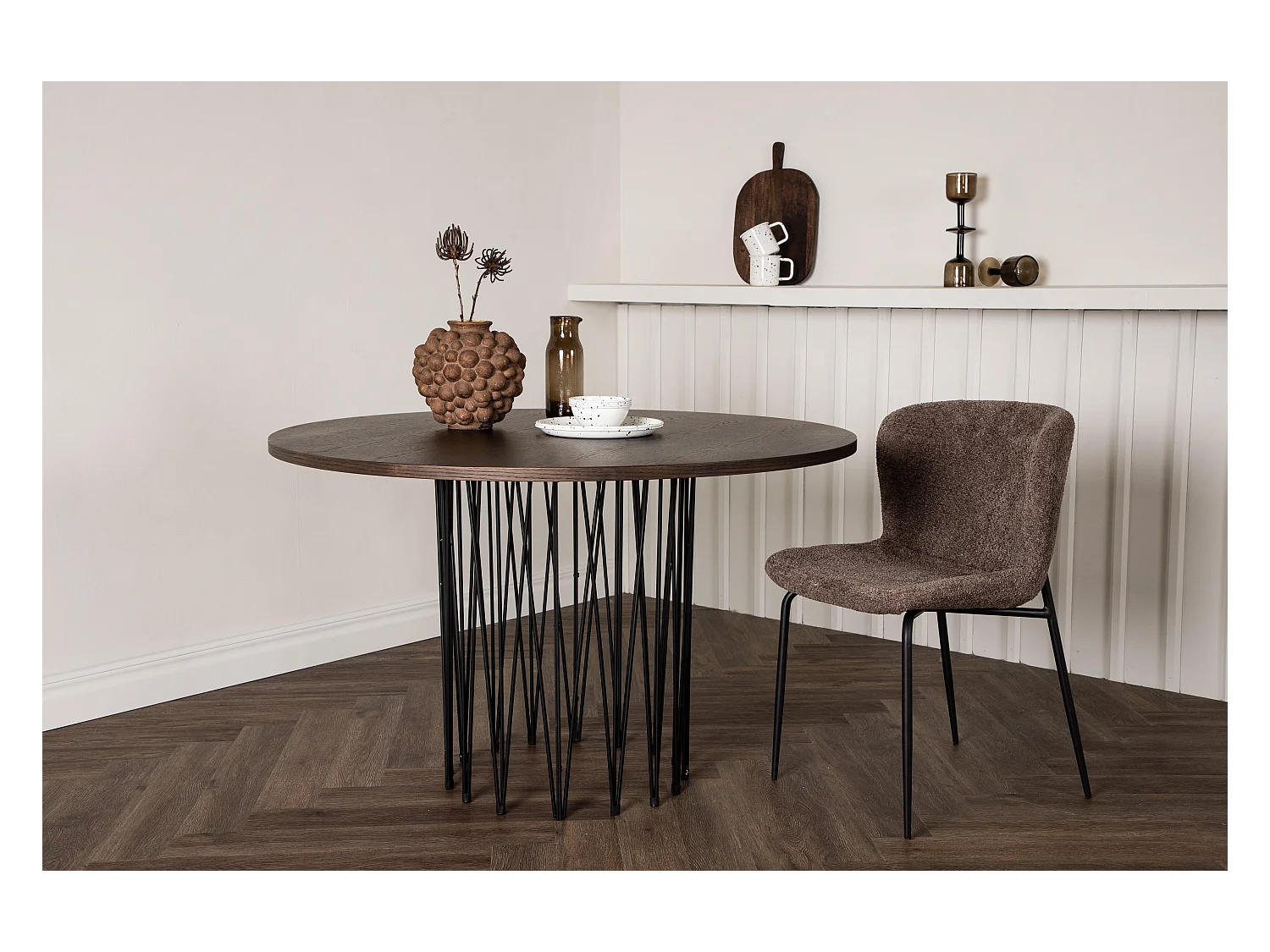 Eetkamertafel STONE DT120 120x120x74 Bruin