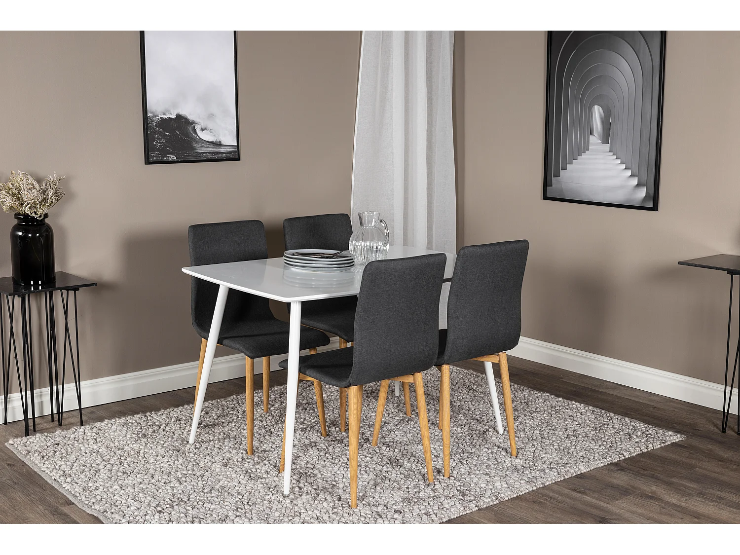 Table À Manger POLAR DT80 80x120x75 Blanc