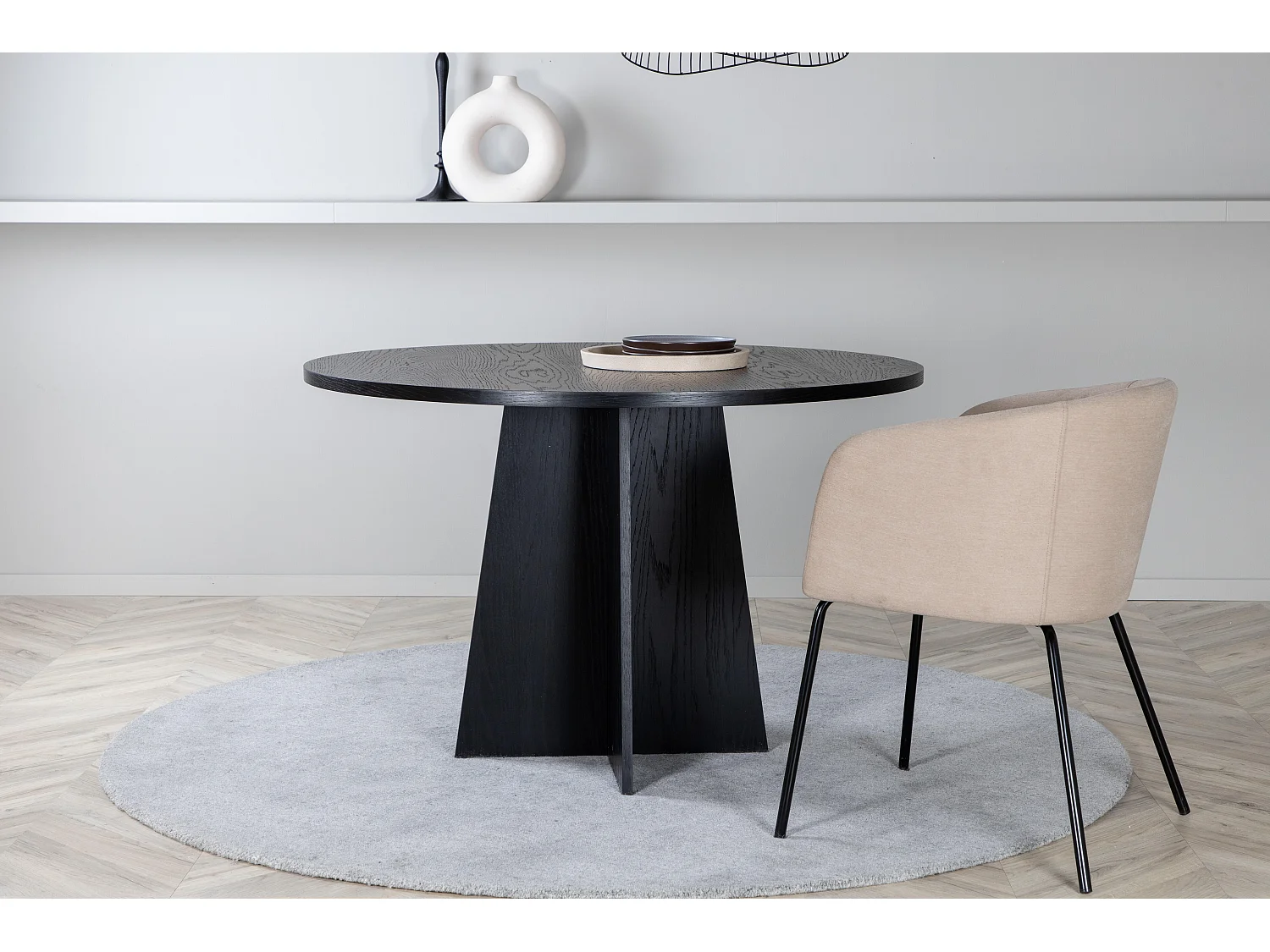 Eetkamertafel BOOTCUT DT110 110x110x75 Zwart