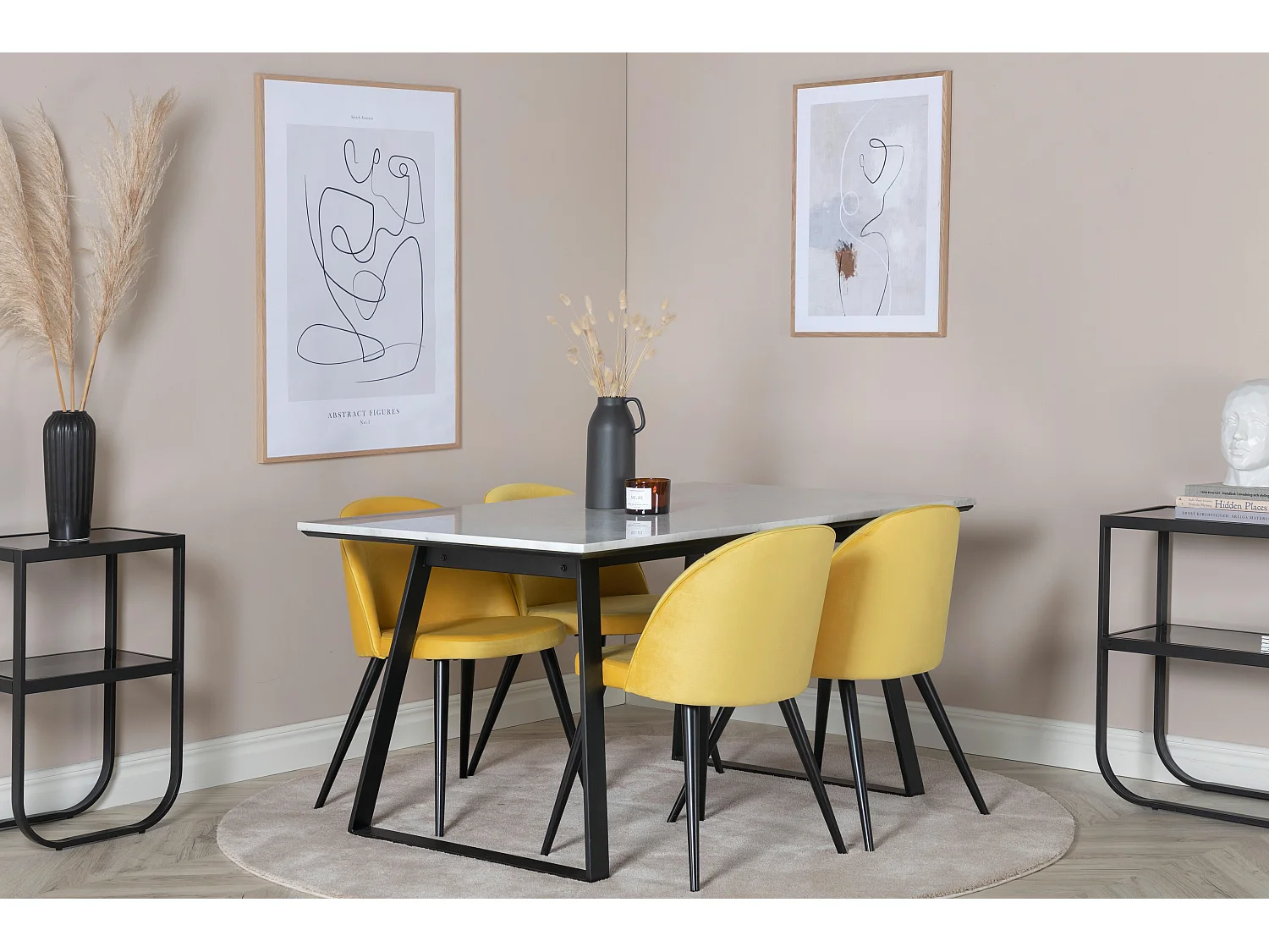 Eetkamertafel ESTELLE DT90 90x140x75 Zwart