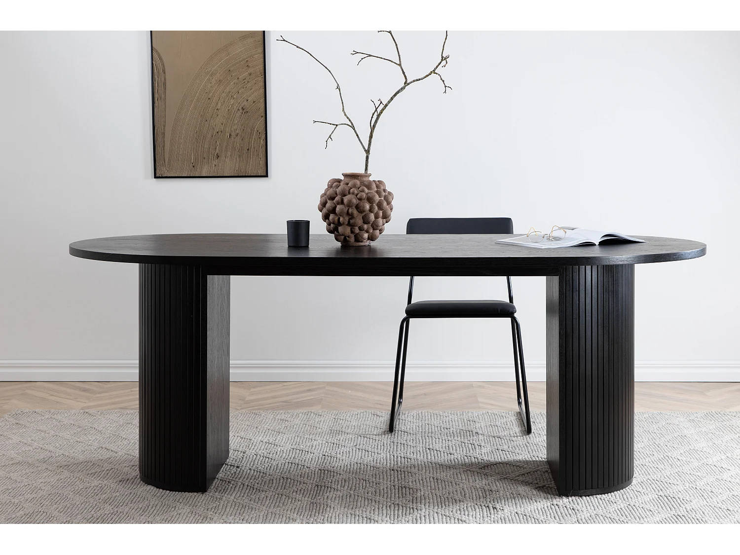 Table À Manger BIANCA DT90 90x200x75 Noir