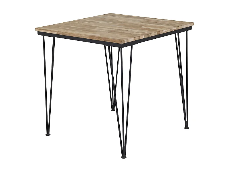Table À Manger BALI DT80 80x80x75 Naturel