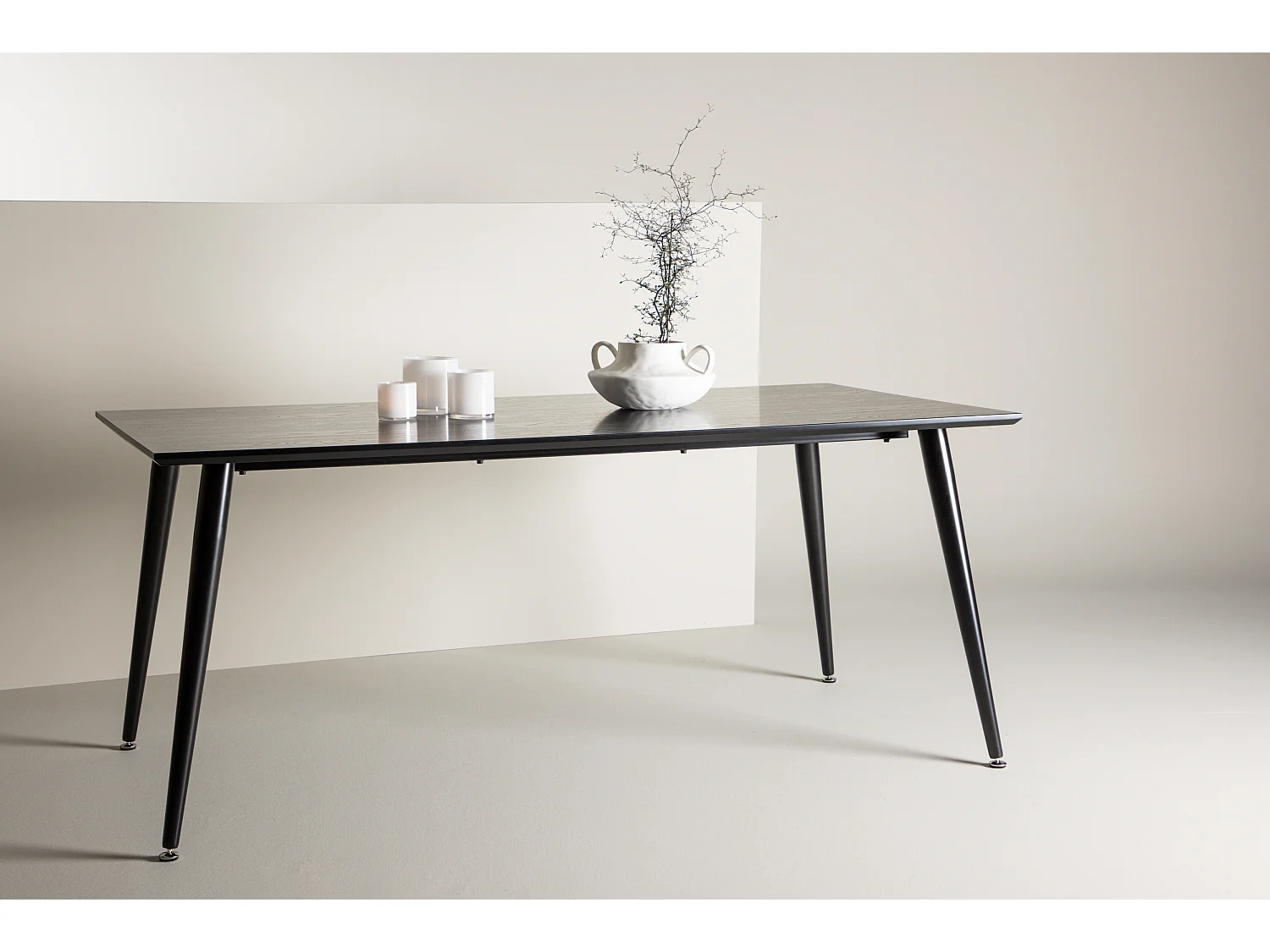 Eetkamertafel DIPP DT90 90x180x76 Zwart