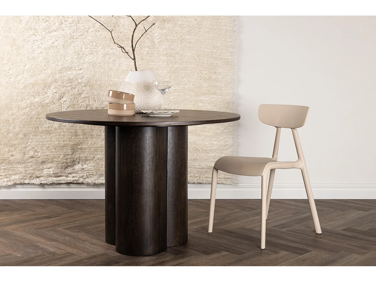 Eetkamertafel OLIVIA DT110 110x110x75 Bruin