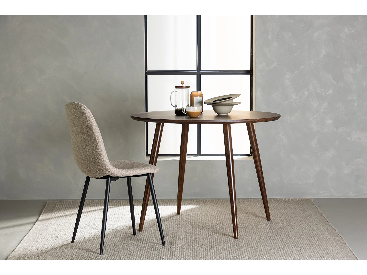 Mesa De Jantar SANFORD DT100 100x100x75 Castanho