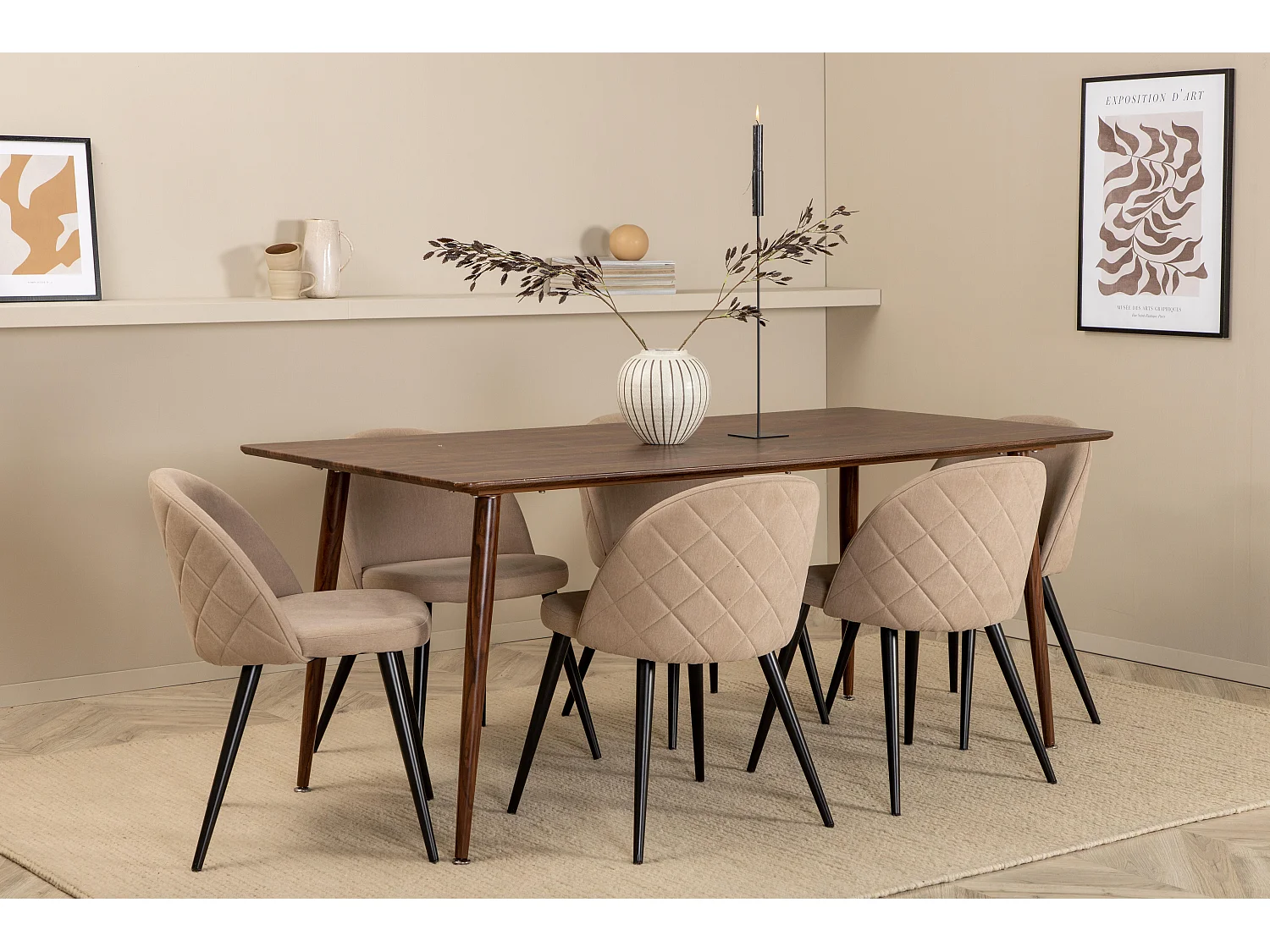 Table À Manger POLAR DT90 90x180x75 Naturel