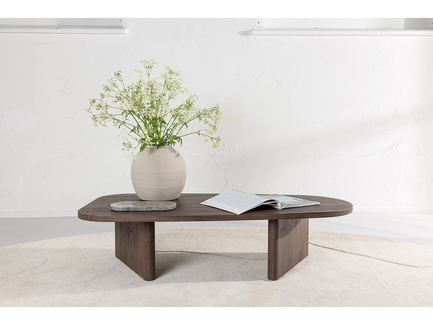 Mesa Centro GRÖNVIK CT65 65x130x32 Castanho