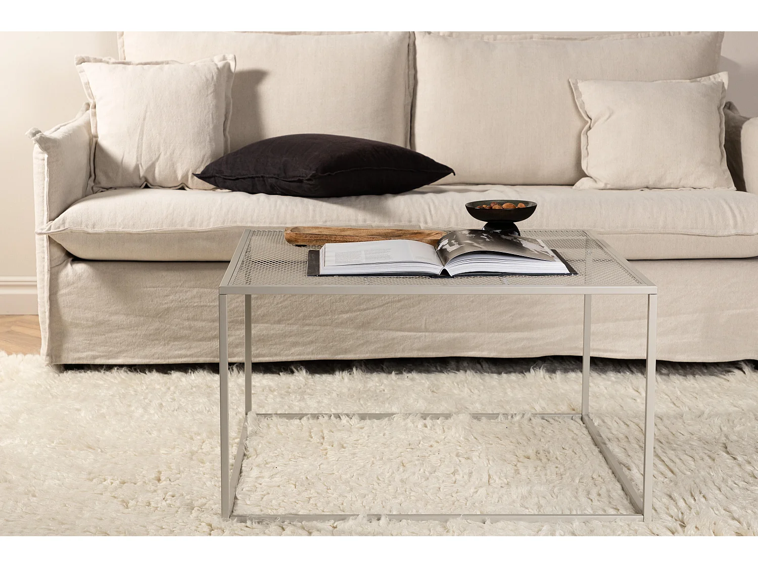 Table Basse NETZ CT80 80x80x45 Beige