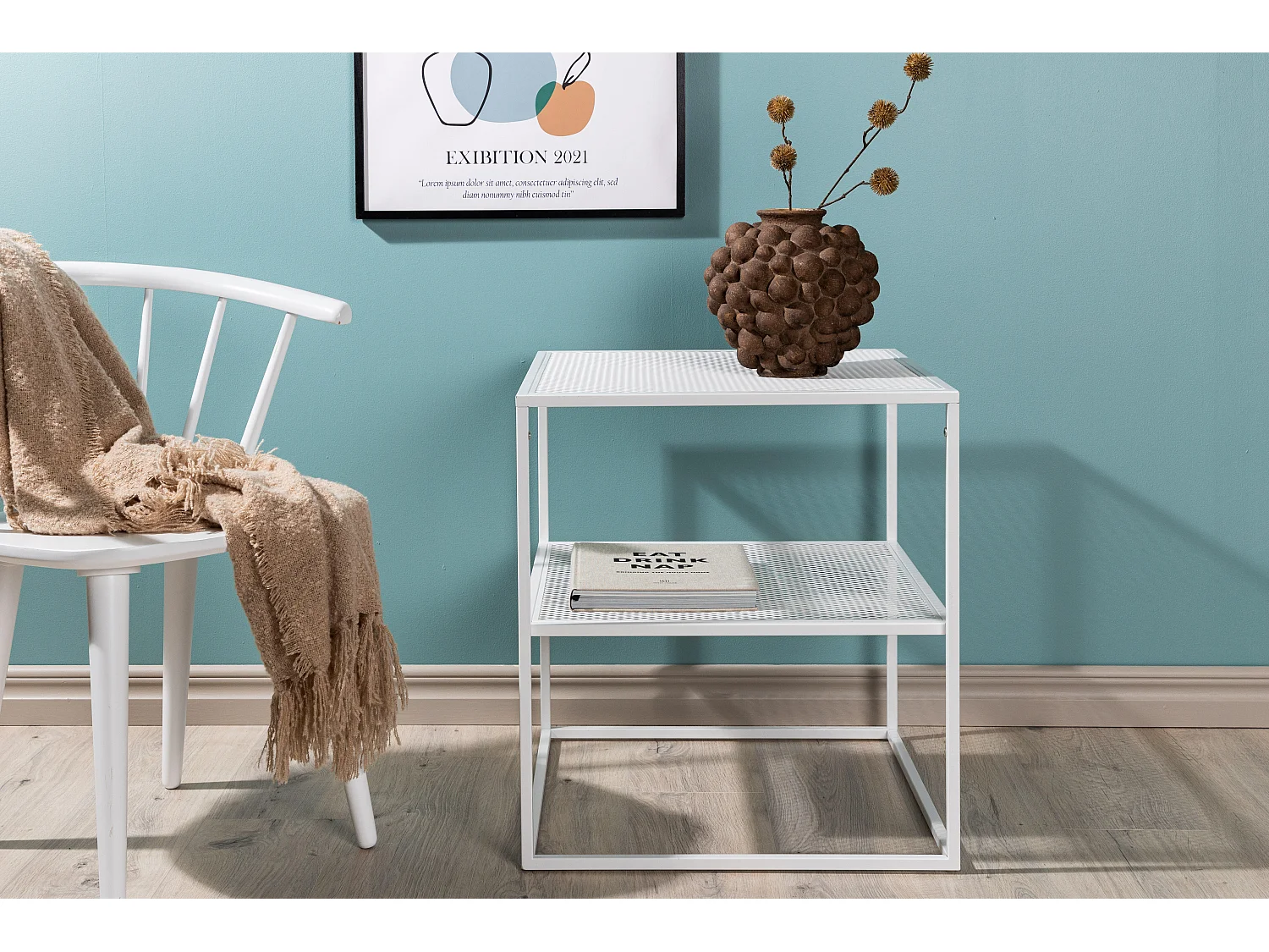 Salontafel NETZ CT55 55x55x60 Wit