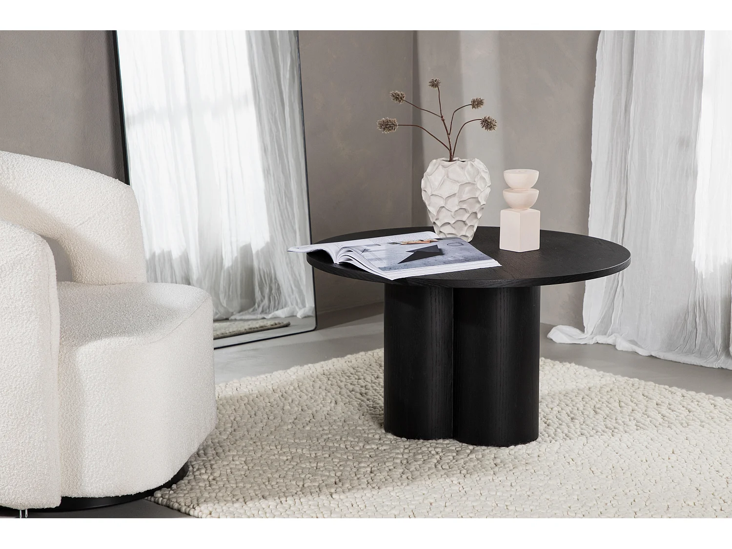 Table Basse OLIVIA CT80 80x80x45 Noir