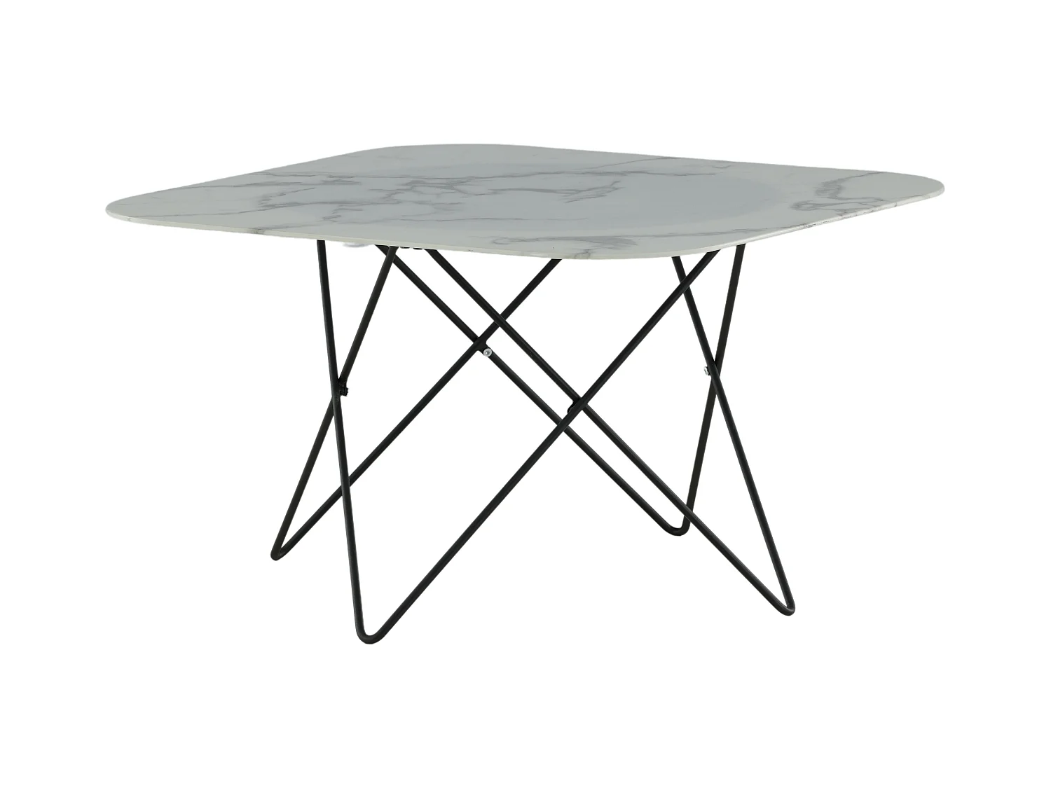 Table Basse TRISTAR CT80 80x80x50 Blanc