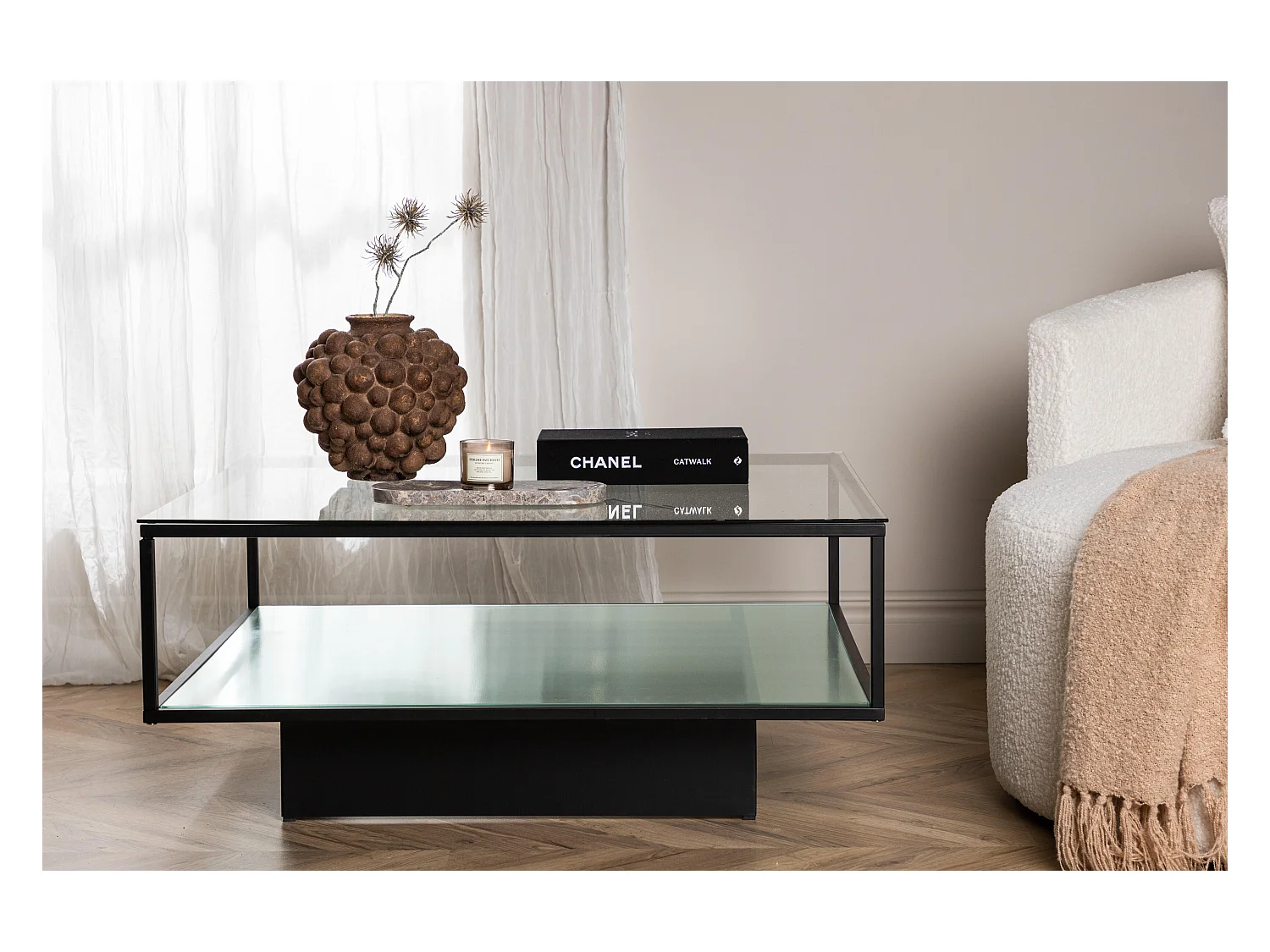 Salontafel MAGLEHEM CT90 90x90x38 Zwart