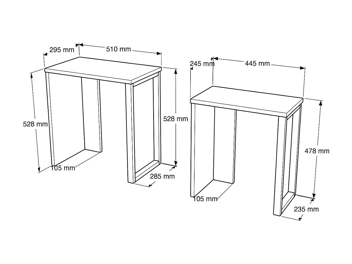 Table Basse OCEAN CT51 51x30x53 Blanc