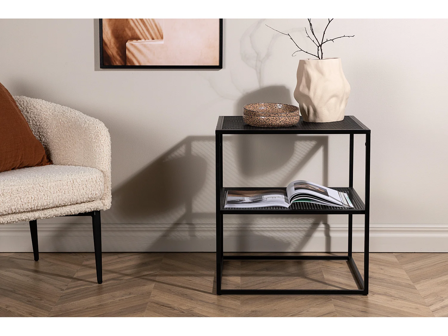 Salontafel NETZ CT55 55x55x60 Zwart