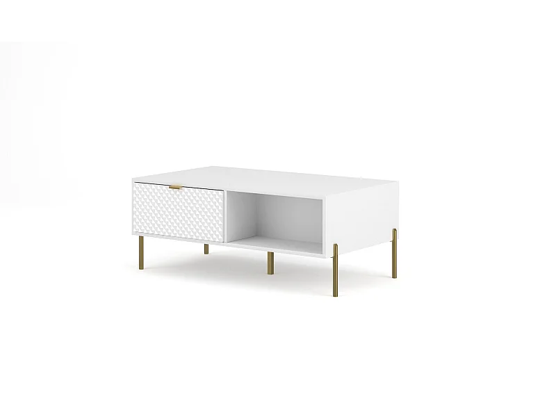Table Basse DIAMO CT104 104x60x43 Blanc