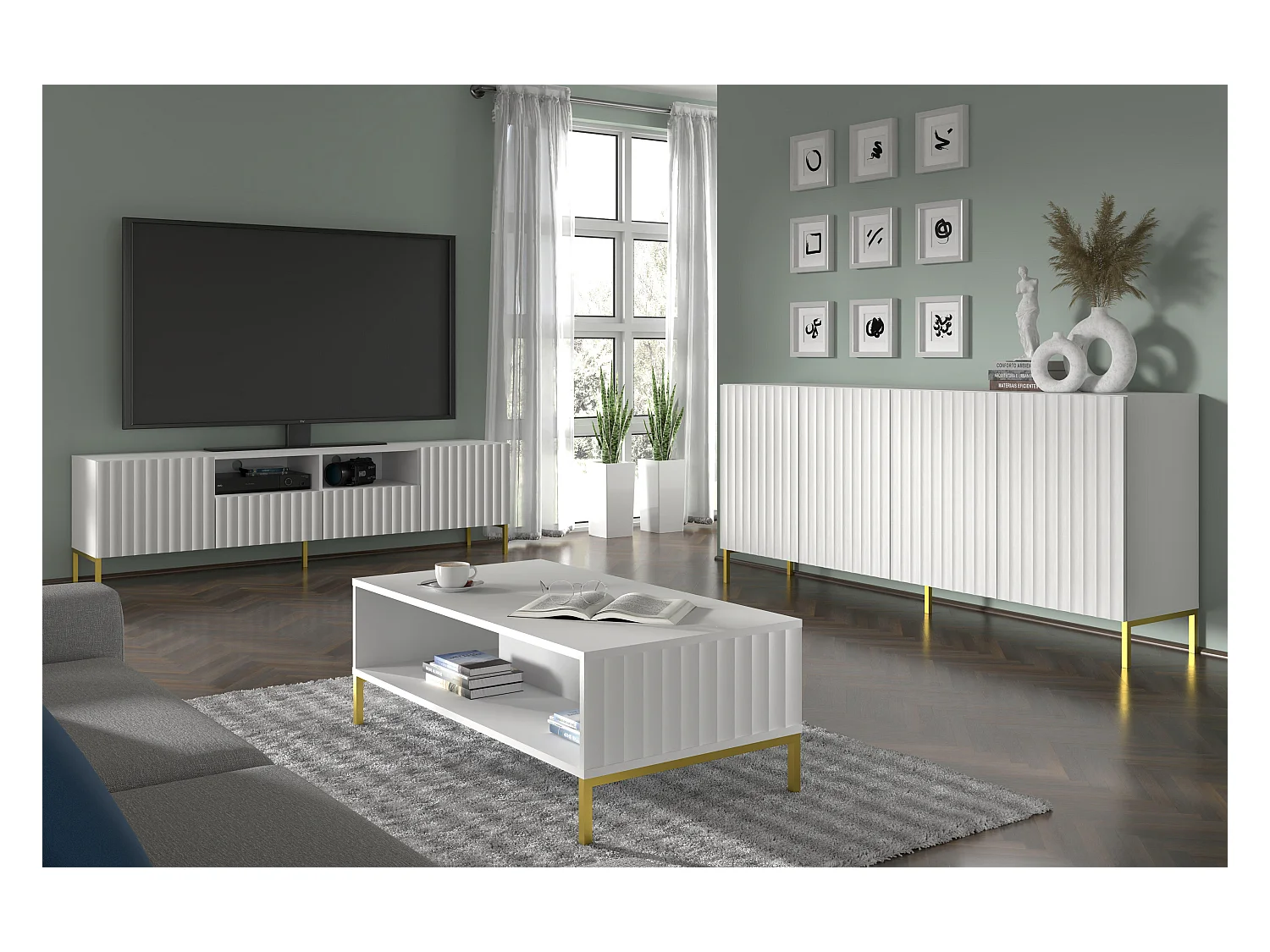 Salontafel WAVE CT90 90x60x43 Wit